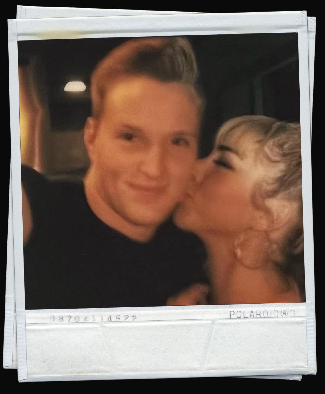 Mikhaila Fuller and her husband, photographed in a polaroid